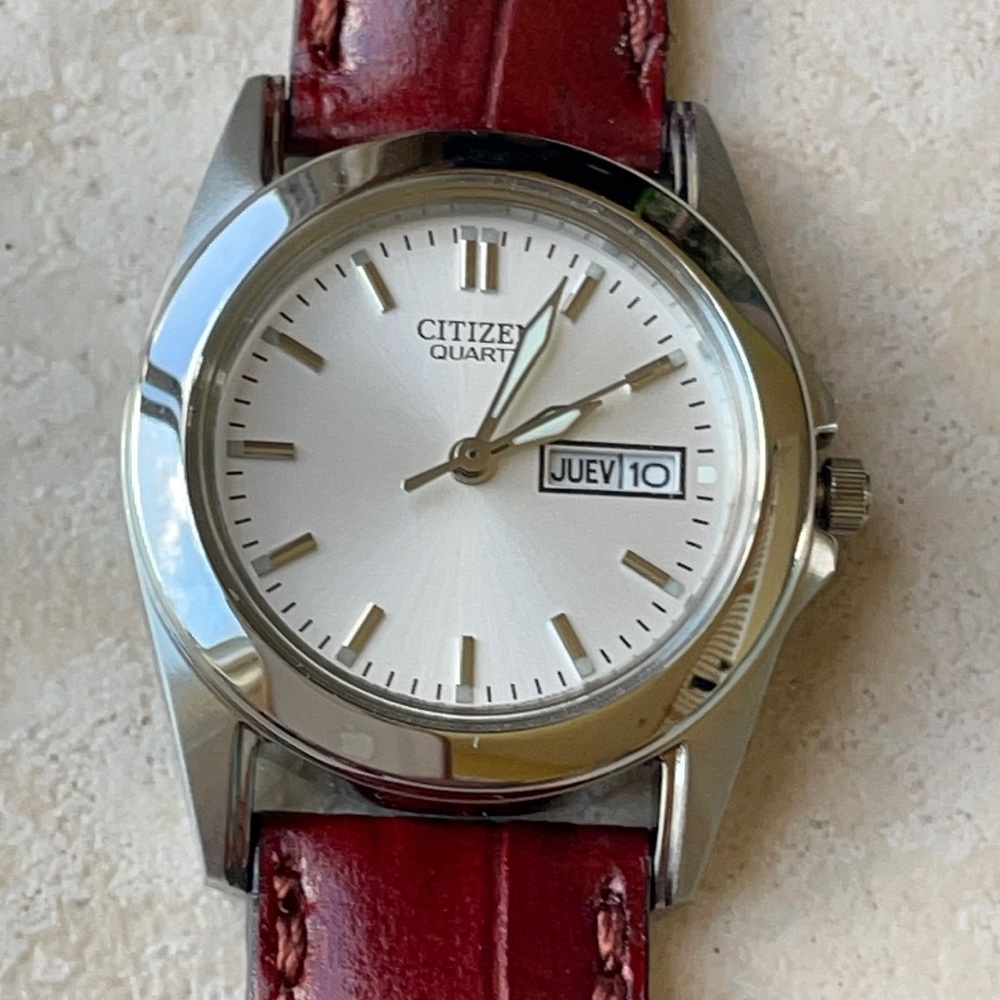 New Citizen lady battery leather band